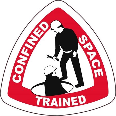 NMC HARD HAT LABEL, CONFINED SPACE HH143R